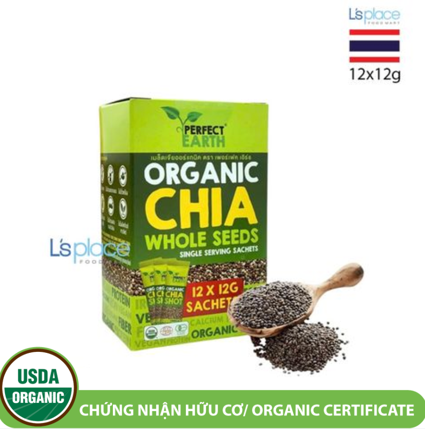 Perfect Earth Hạt Chia đen & trắng hữu cơ