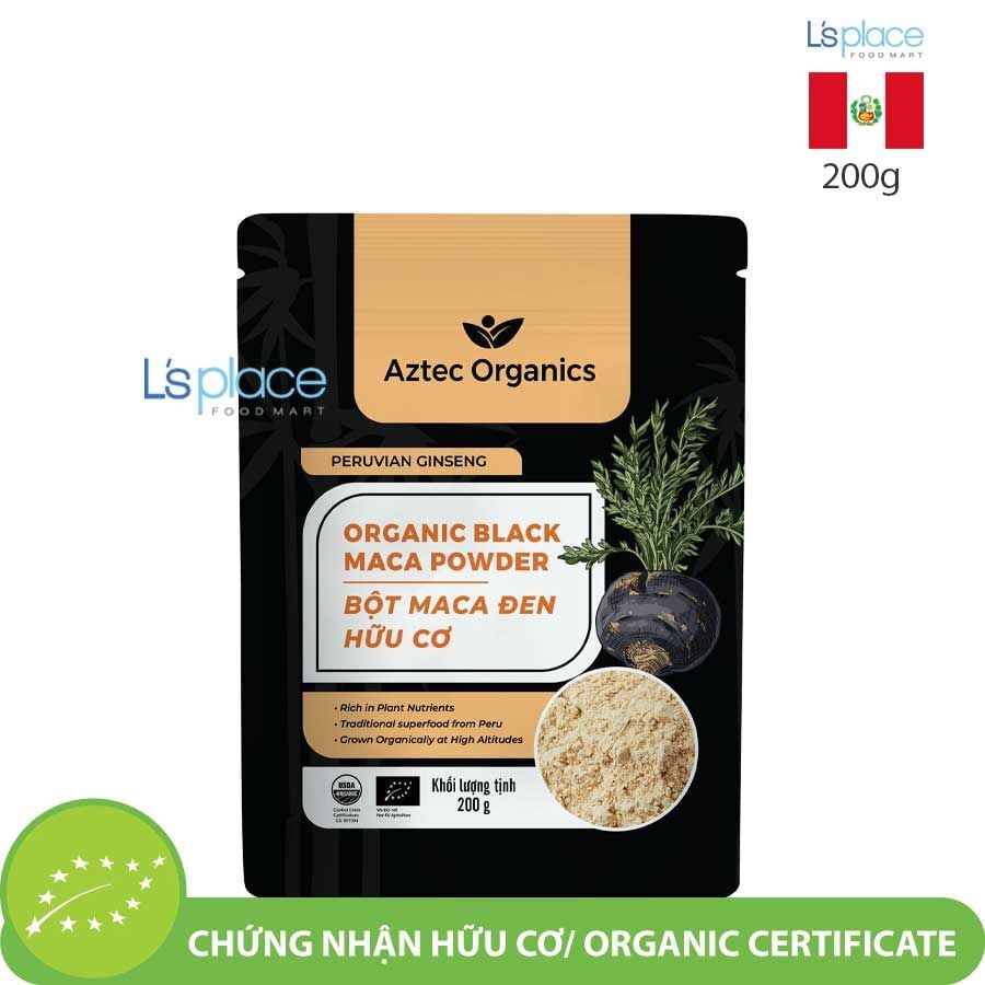 Aztec Organics Bột maca đen hữu cơ (nhân sâm Peru)