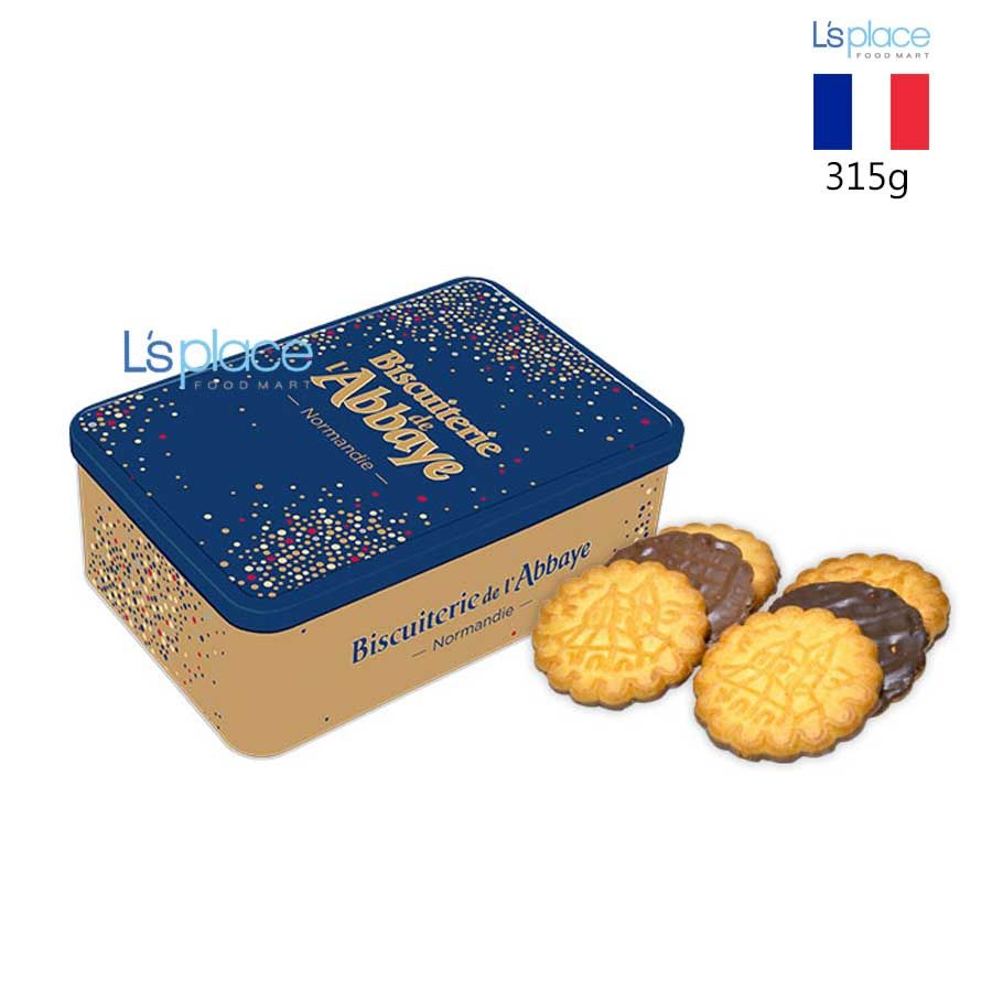 Biscuiterie de L'Abbaye Bánh quy bơ hộp thiếc xanh than