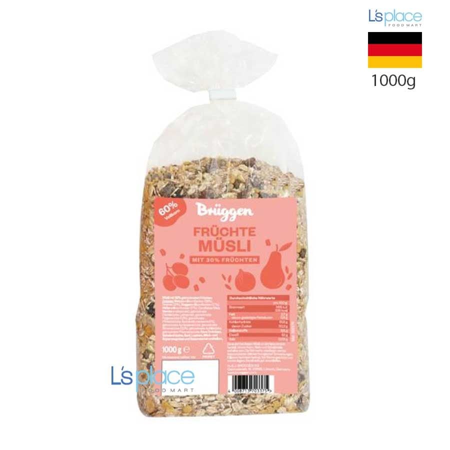 Brüggen Muesli với 30% trái cây