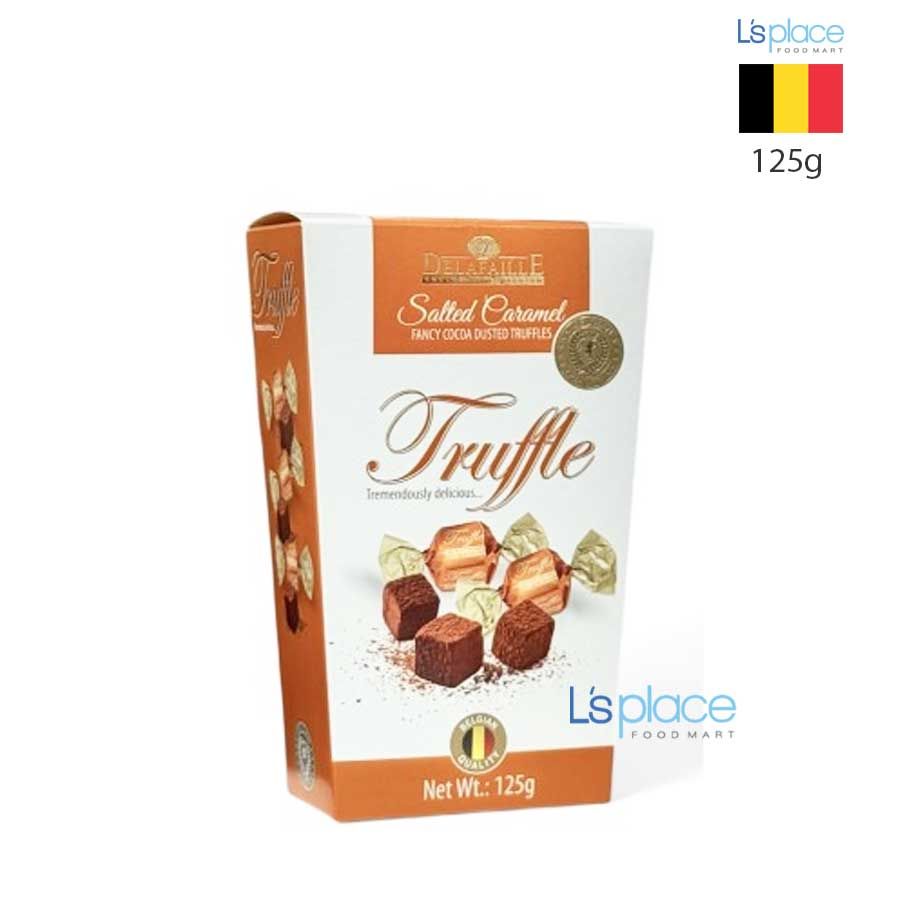 Delafaille Socola Truffle phủ cacao caramen muối hộp đứng