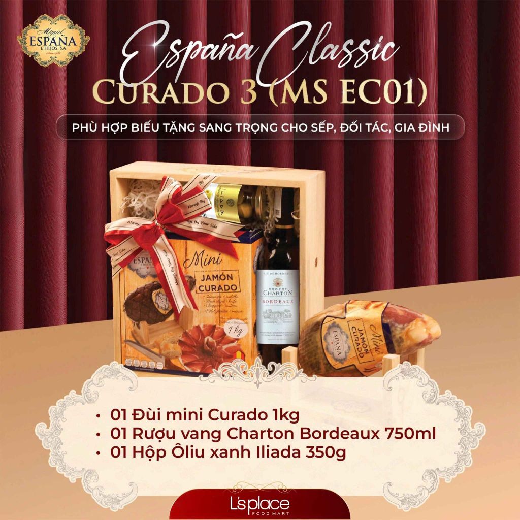 Espana Set Đùi lợn muối quà tặng 3A- EC01