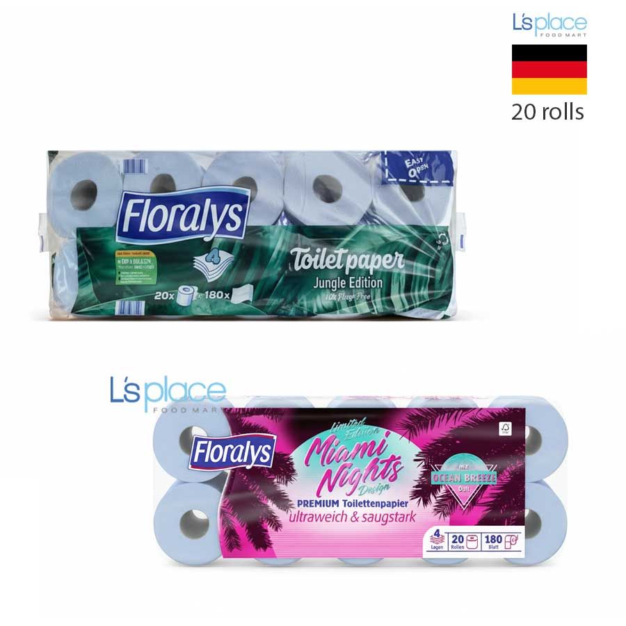 Floralys Giấy vệ sinh siêu mềm Jungle Edition & Miami Nights