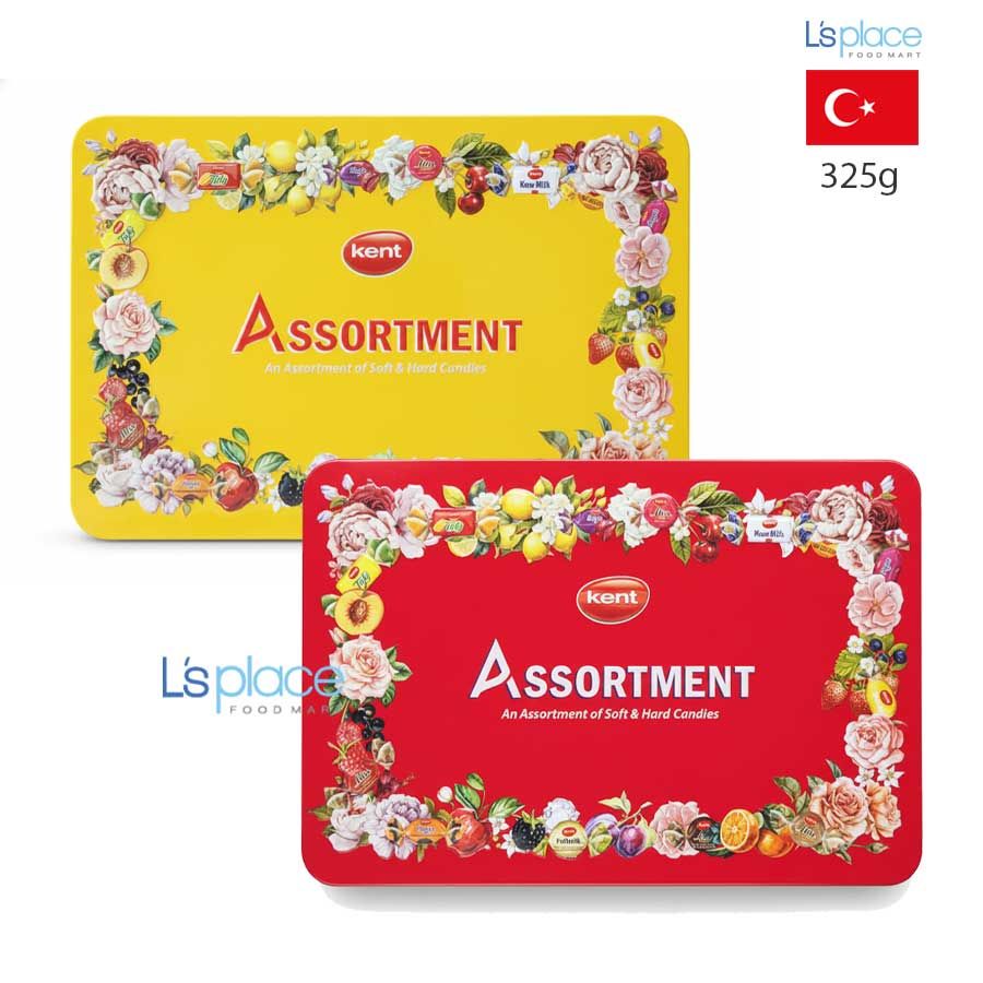 Kent kẹo trái cây tổng hợp hộp thiếc