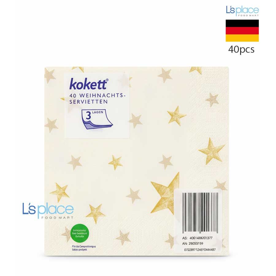 Kokett Giấy ăn Giáng sinh hình các ngôi sao