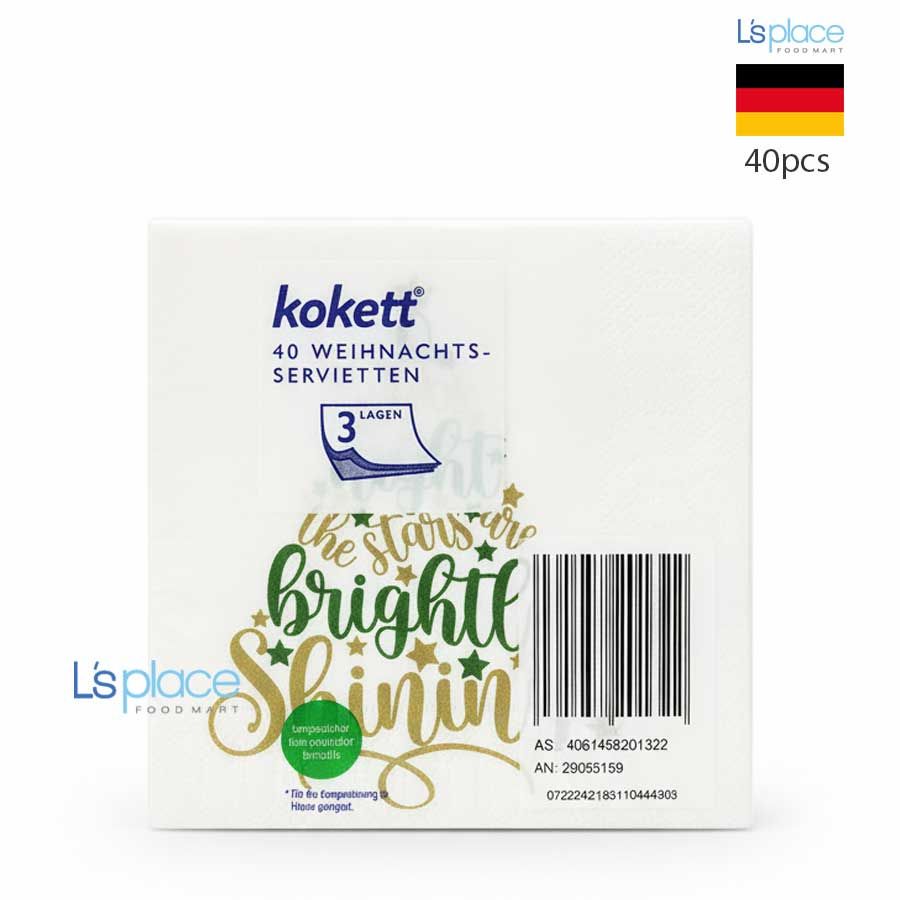 Kokett Giấy ăn Giáng sinh hình cây thông Holy Night