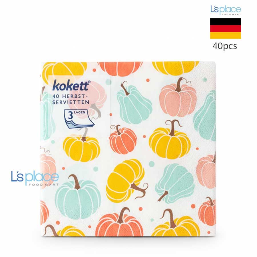 Kokett Giấy ăn hình bí ngô nhiều màu