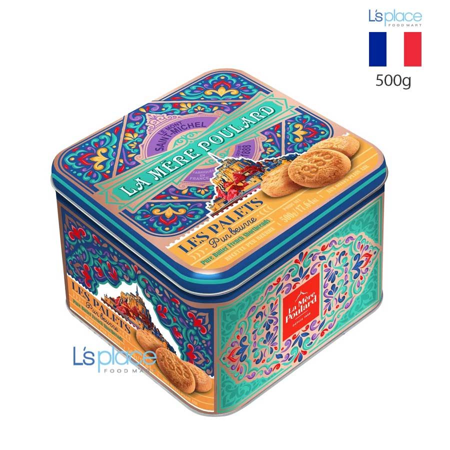 La Mere Poulard Bánh quy bơ mềm hộp thiếc lớn