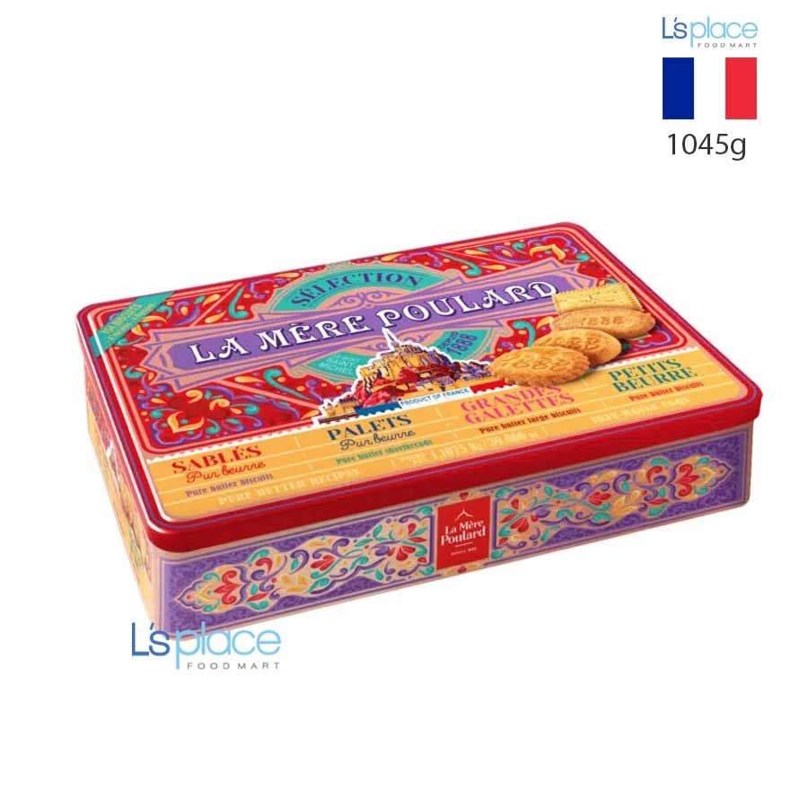 La Mere Poulard Bánh quy bơ tổng hợp Selection hộp thiếc lớn