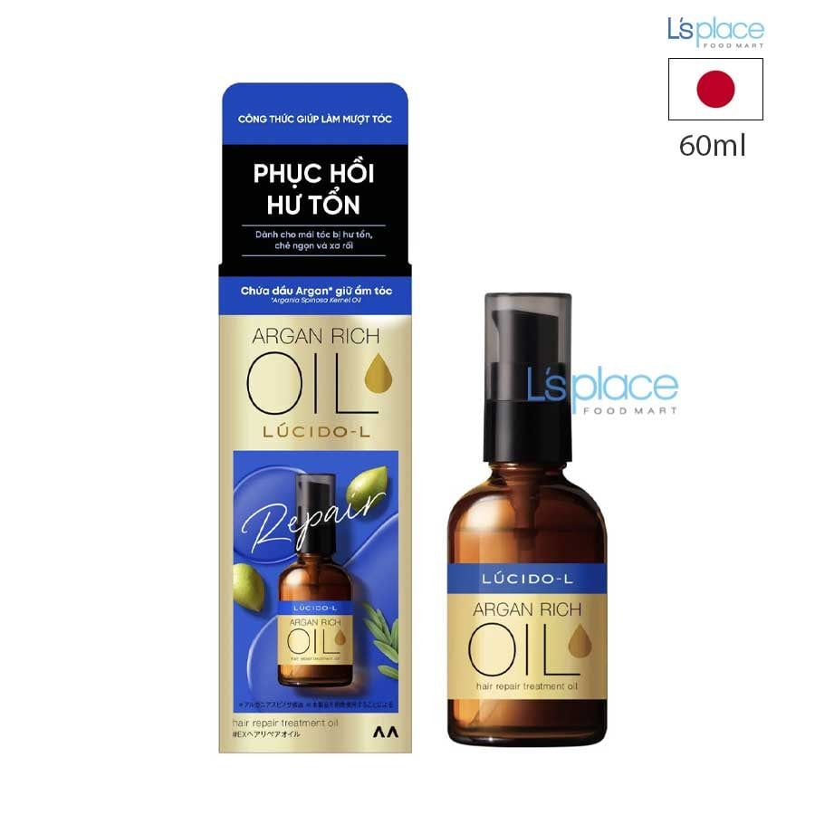 Lucido Dầu dưỡng tóc Argan dành cho tóc hư tổn