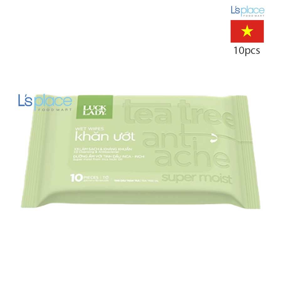 Luck Lady Khăn ướt Tràm trà ngừa mụn gói nhỏ