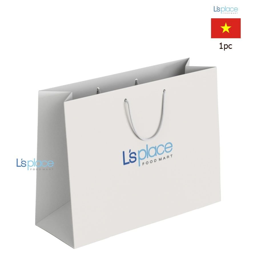 Túi giấy L's Place trắng dáng ngang