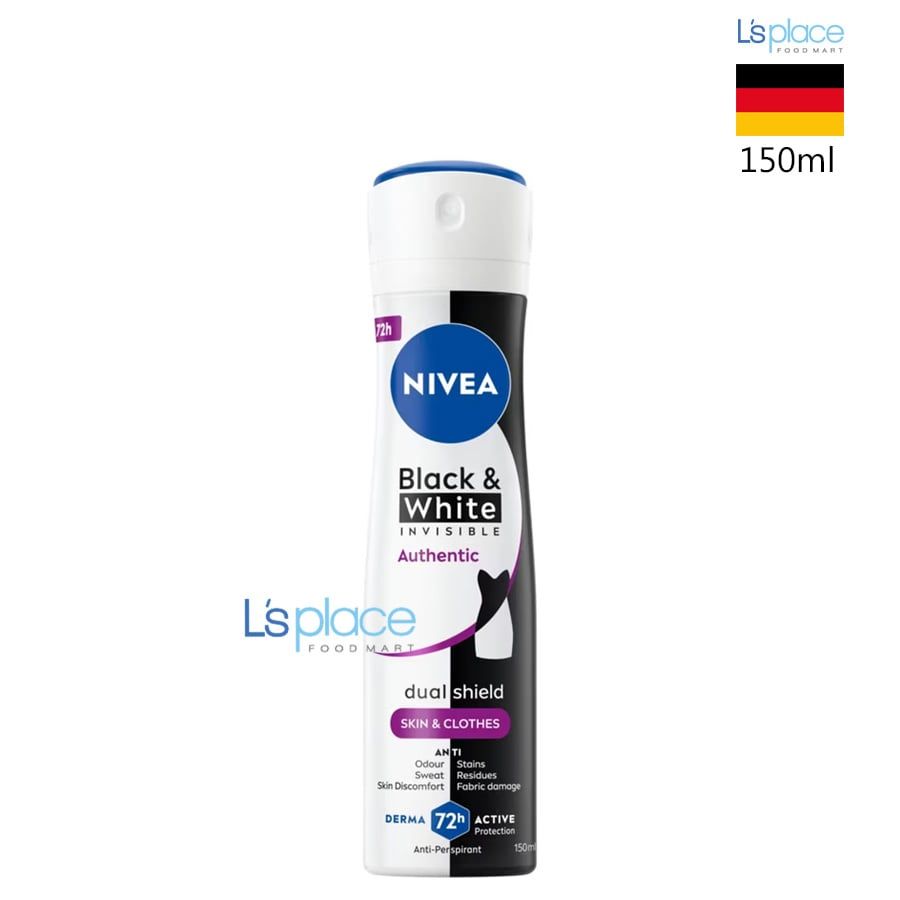 Nivea Xịt ngăn mùi Black & White Invisible Authentic