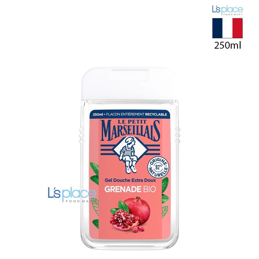 Le Petit Marseillais Gel tắm hương lựu hữu cơ 92%