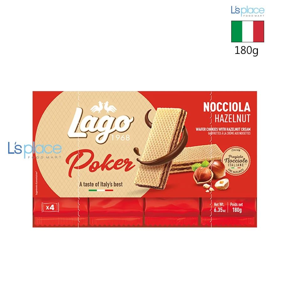 Lago Pocker Bánh xốp kem hạt phỉ