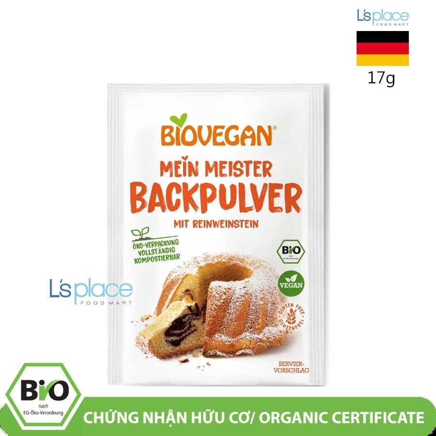 Biovegan Bột nở hữu cơ thuần chay