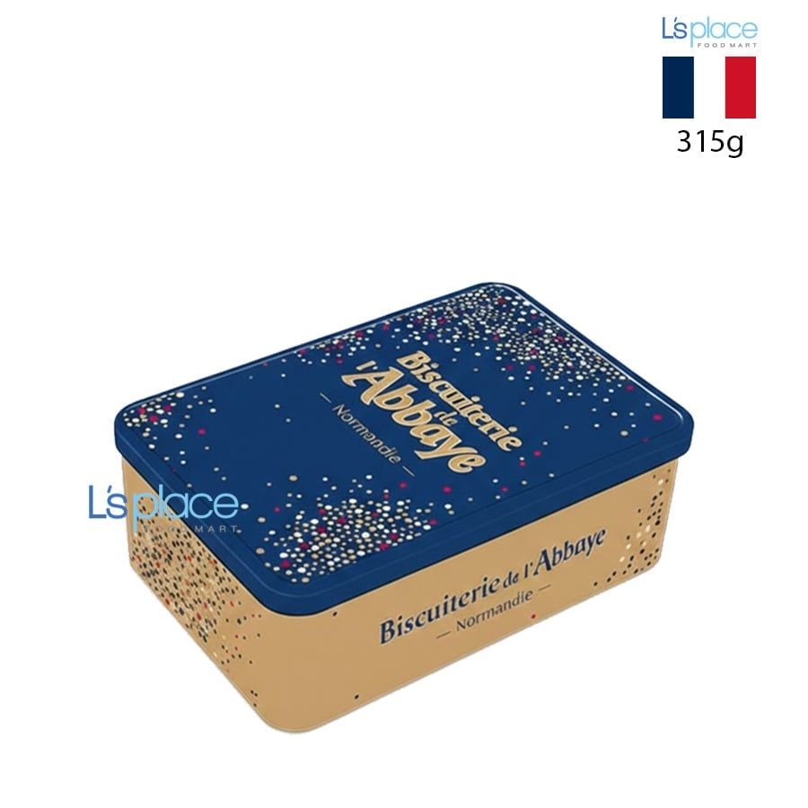 Biscuiterie de L'Abbaye Bánh quy bơ hộp thiếc xanh than