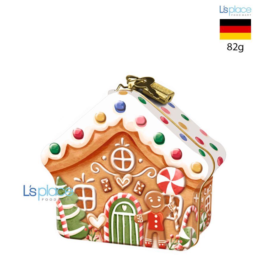 Windel Socola hộp thiếc hình ngôi nhà bánh gừng