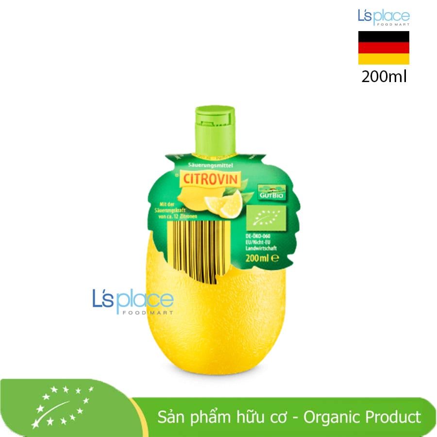 Citronvin Bio Nước cốt chanh vàng hữu cơ