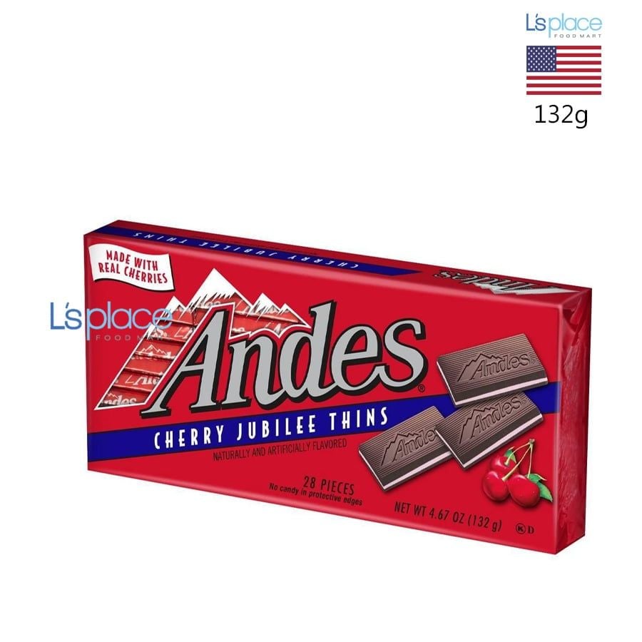 Andes Kẹo socola mỏng nhân anh đào