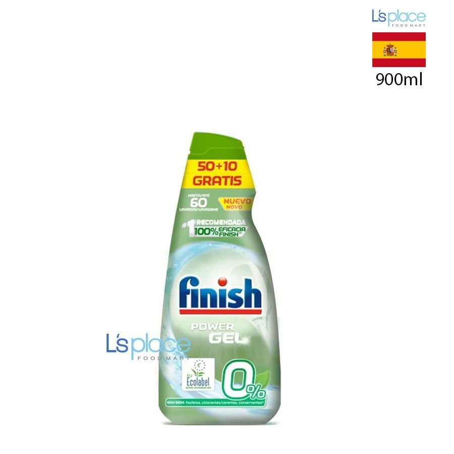 Finish Nước rửa bát Power Gel 0%