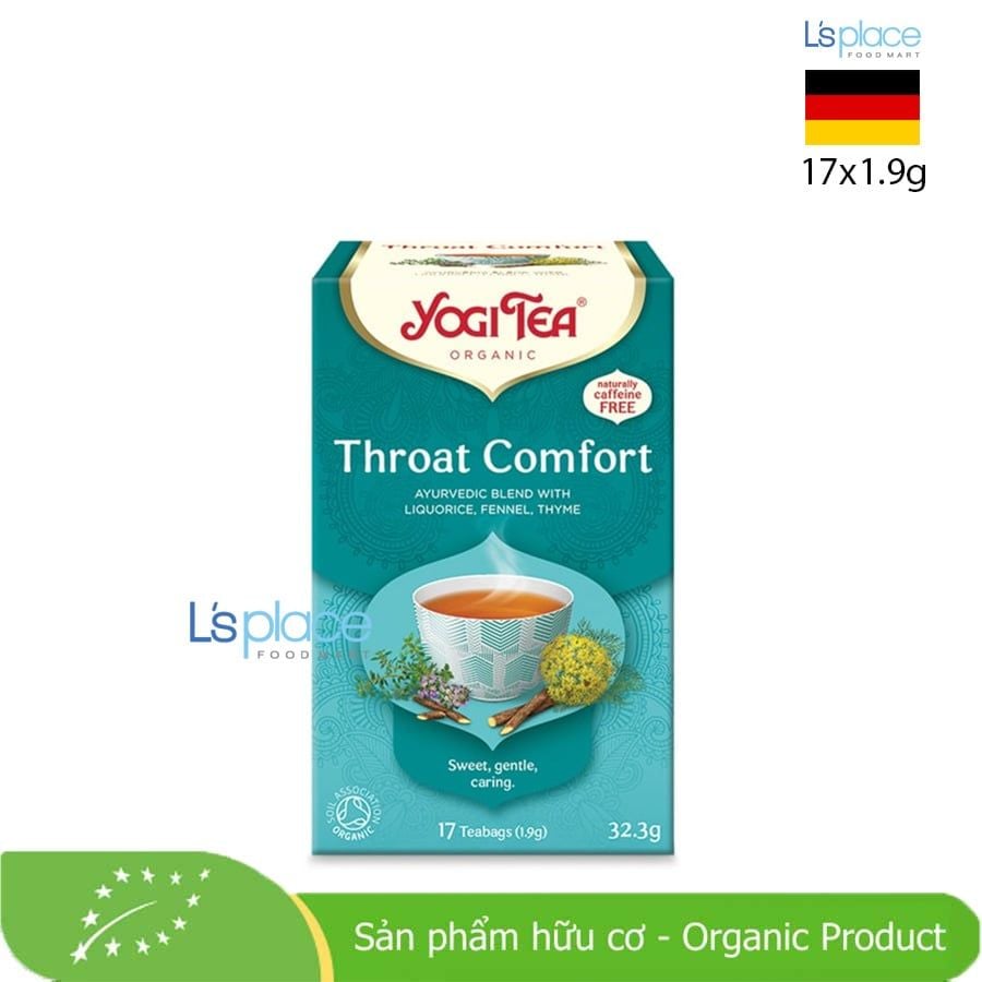 Yogi Tea Trà hữu cơ Throat Comfort cam thảo xạ hương