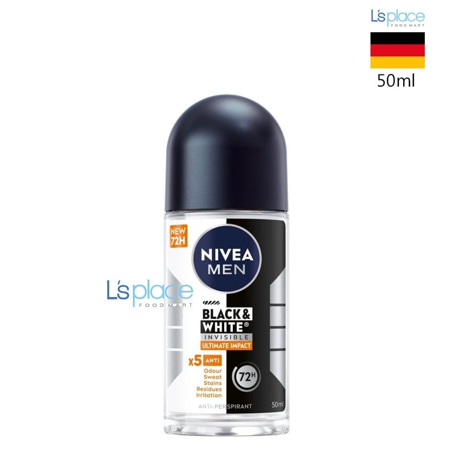 Nivea Men Lăn ngăn mùi Black & White Invisible Ultimate Impact
