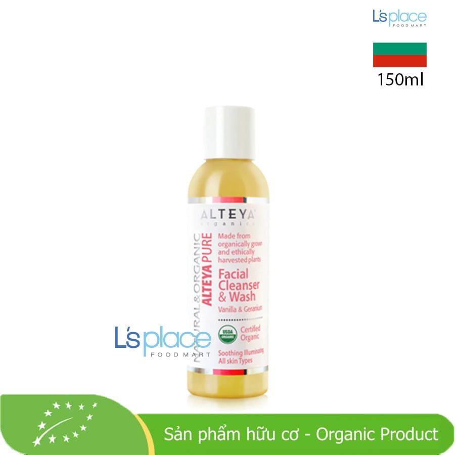 Alteya Organics Sửa rửa mặt vani và phong lữ