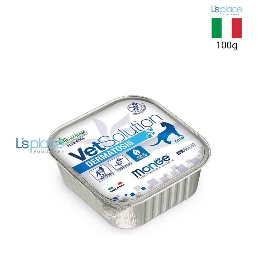 Monge VetSolution Pate mèo hỗ trợ trị viêm da và rụng lông