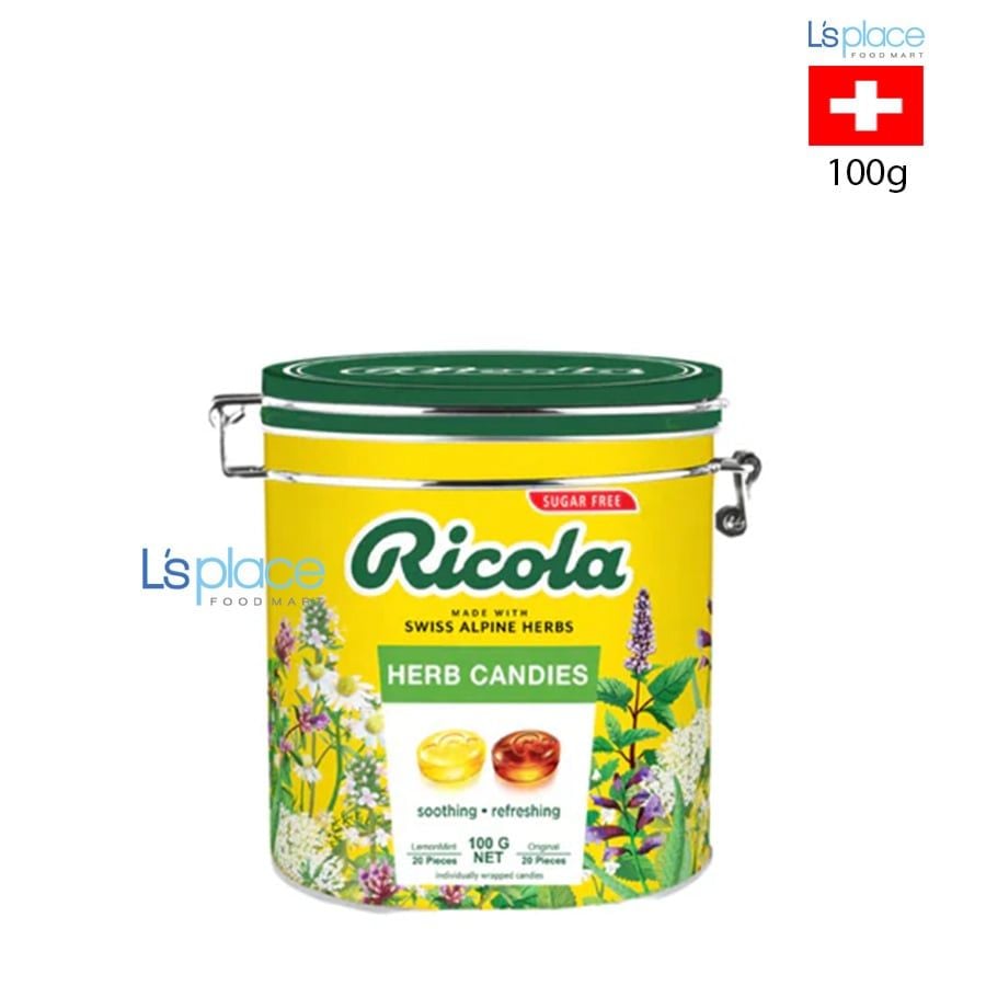 Ricola Viên kẹo ngậm thảo mộc không đường