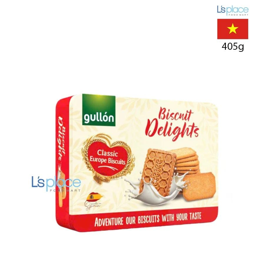 Gullon Bánh quy tổng hợp Biscuit Delights hộp thiếc