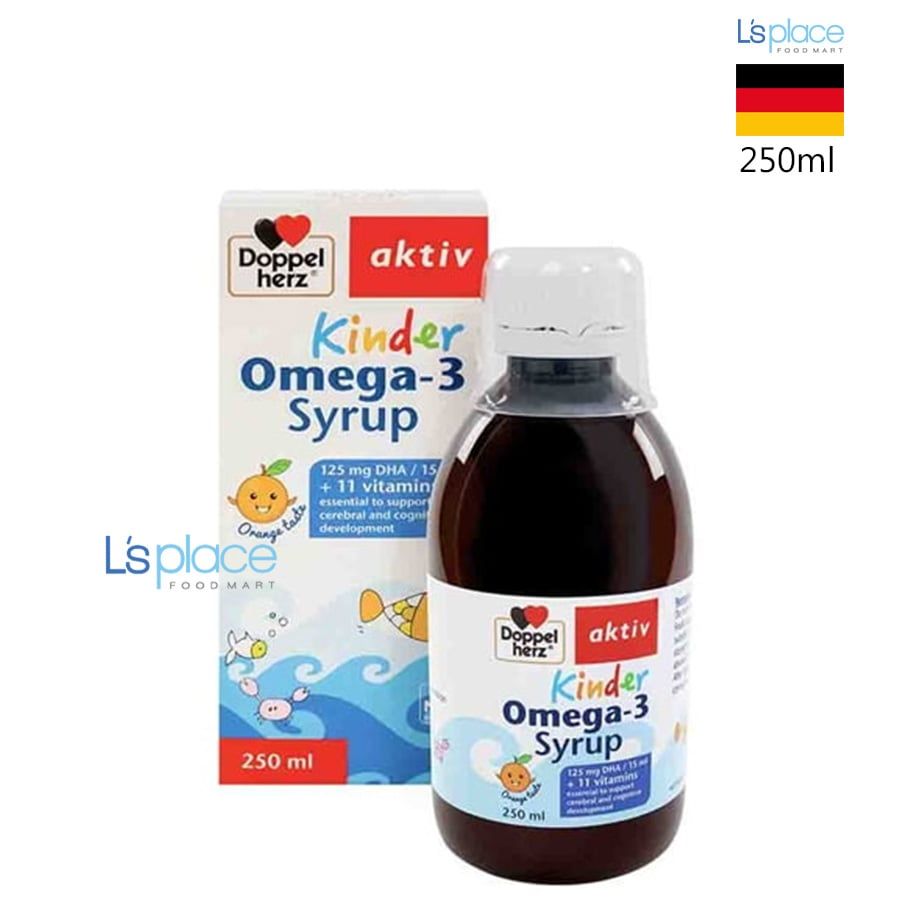 Doppelherz Thực phẩm bảo vệ sức khỏe siro trẻ em Omega-3