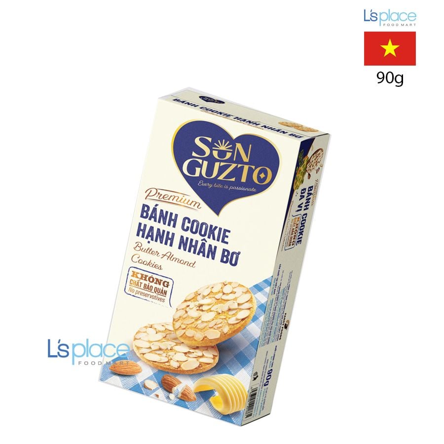Son Guzto Bánh quy bơ Hạnh nhân hộp giấy