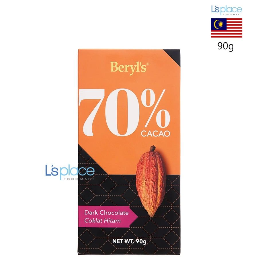 Beryl's Thanh Socola không đường 70% Cacao
