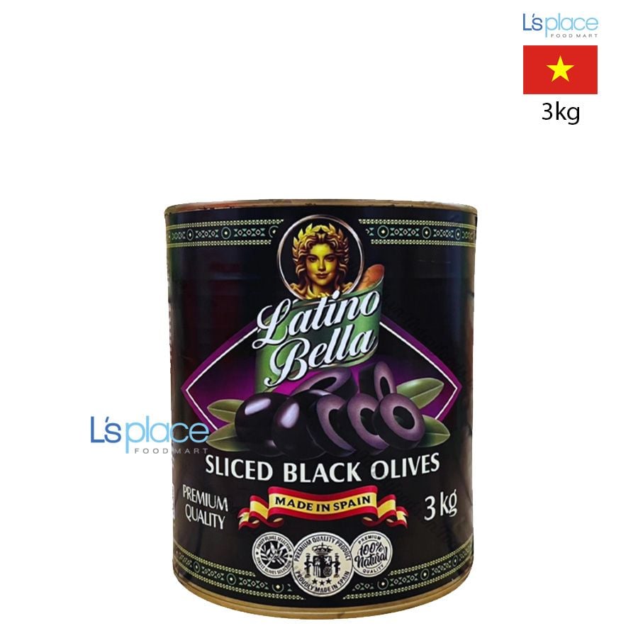 Latino Bella Ô liu đen cắt lát lon lớn