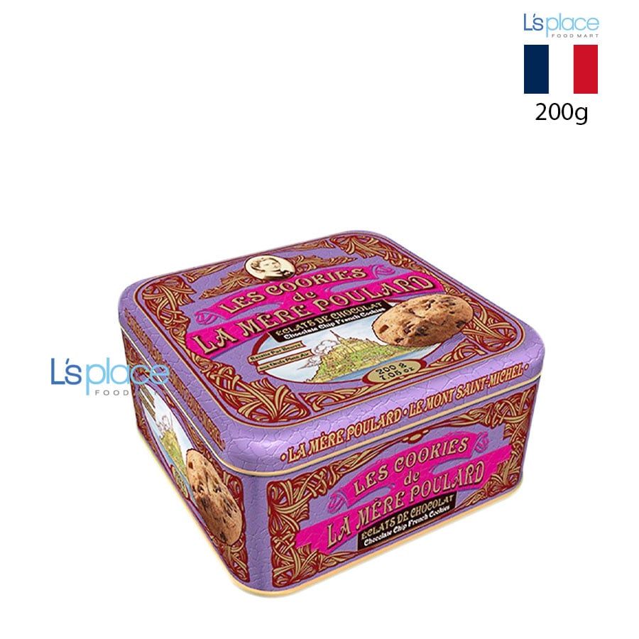 La Mère Poulard Bánh quy Les Cookies socola chip hộp thiếc
