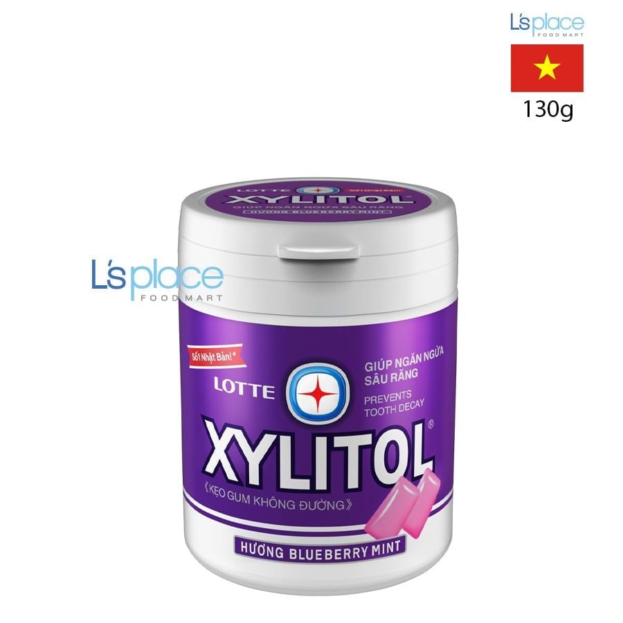 Lotte Kẹo cao su Xylitol vị việt quất hũ Family