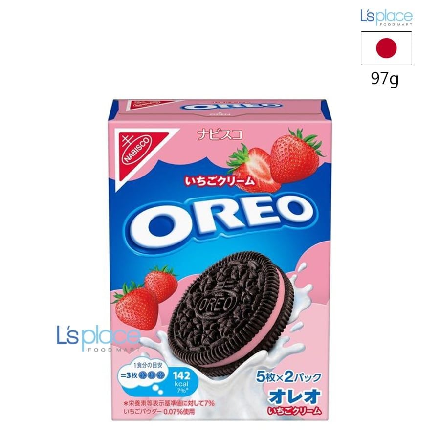 Oreo Bánh Quy Socola kẹp Kem Dâu Tây