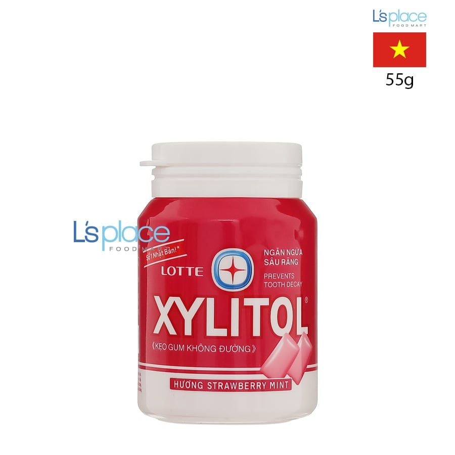 Lotte Kẹo cao su Xylitol vị dâu hũ nhỏ