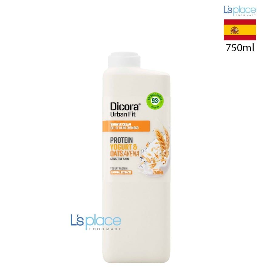 Dicora Urban Fit Sữa tắm Protein Yogurt & Oats Avena chai lớn