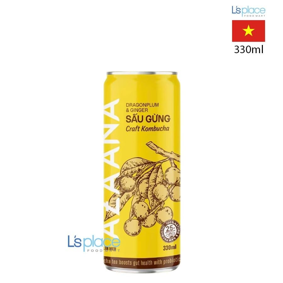Azaana Trà Craft Kombucha vị Sấu gừng