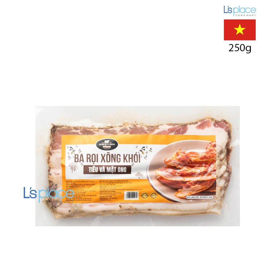 Kobi Butchers Thịt ba rọi xông khói vị Tiêu và mật ong