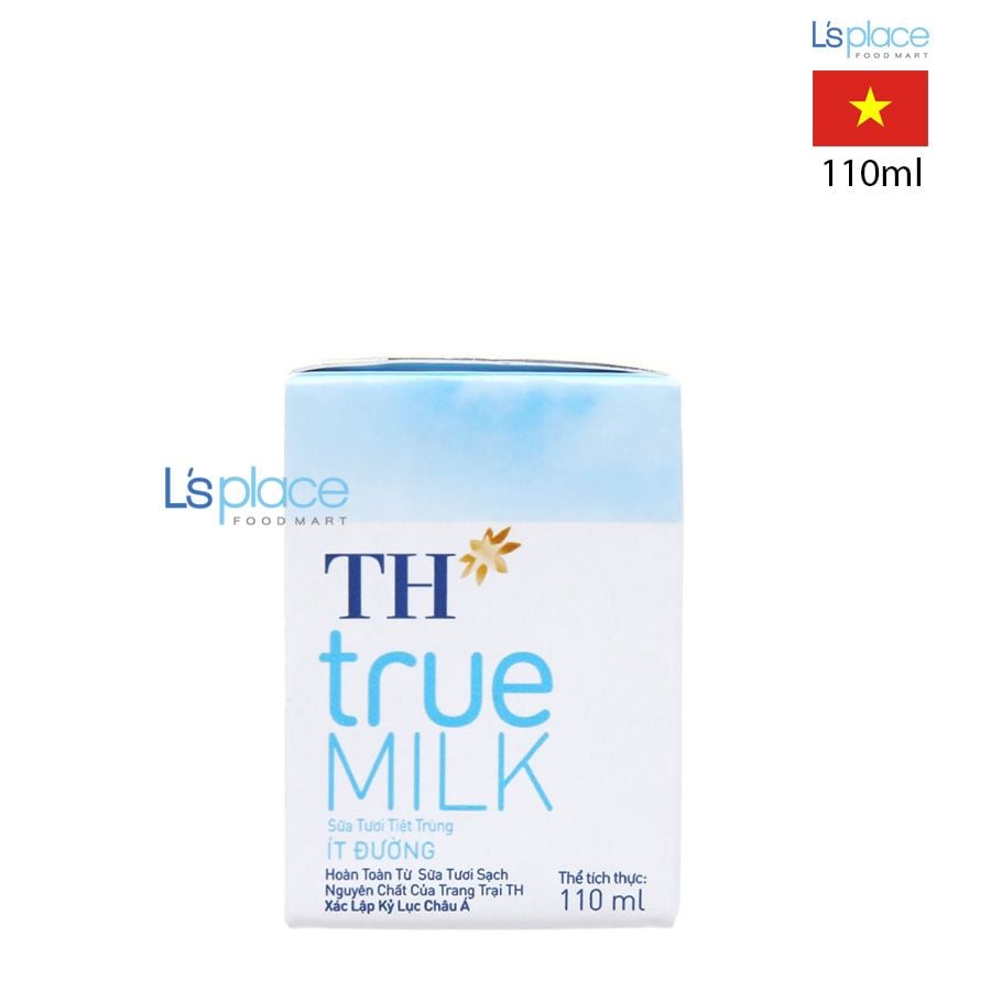 THtruemilk Sữa tươi tiệt trùng ít đường hộp mini