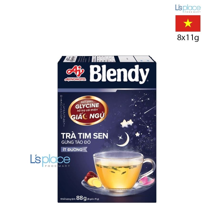 Blendy Trà tim sen gừng táo đỏ ít đường