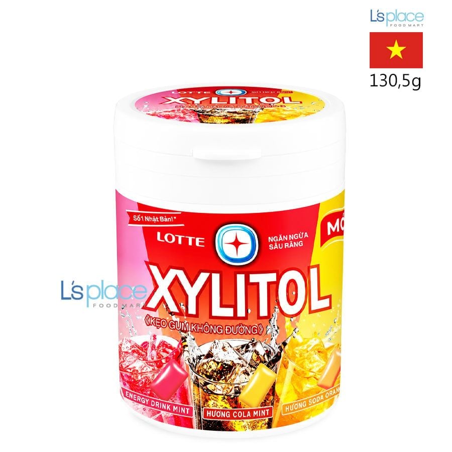 Lotte Xylitol Kẹo Gum Không Đường Hương Nước Giải Khát Hỗn Hợp Hộp Lớn