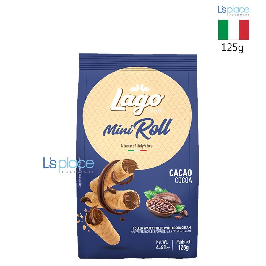 Lago Bánh quế cuộn kem cacao Mini Roll
