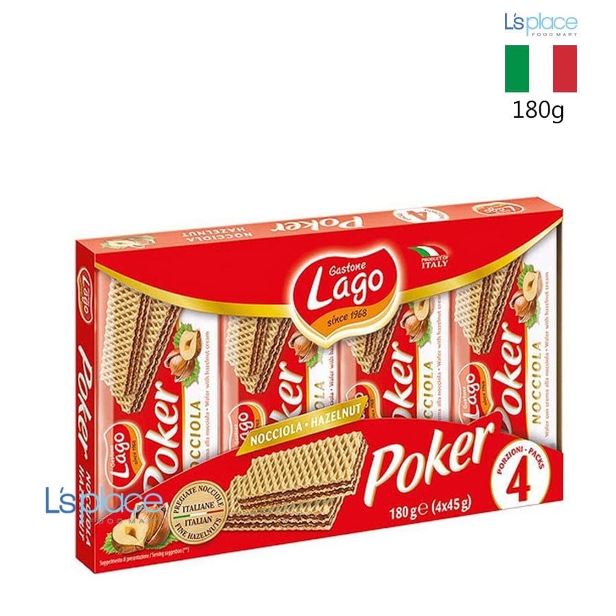 Lago Pocker Bánh xốp kem hạt phỉ