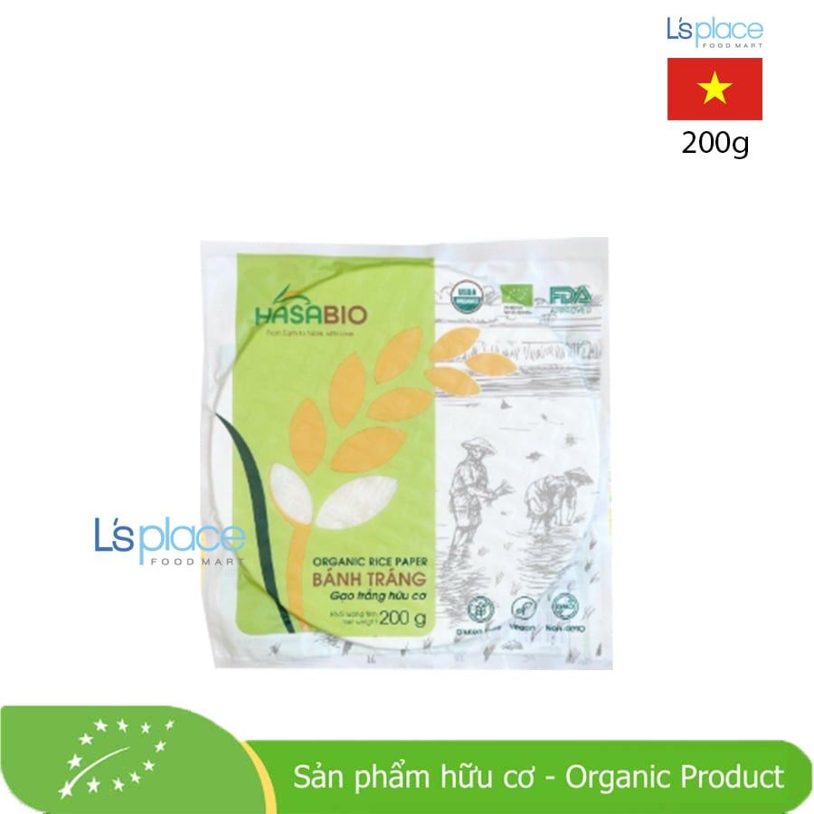 Hasa Bio Bánh tráng gạo trắng hữu cơ