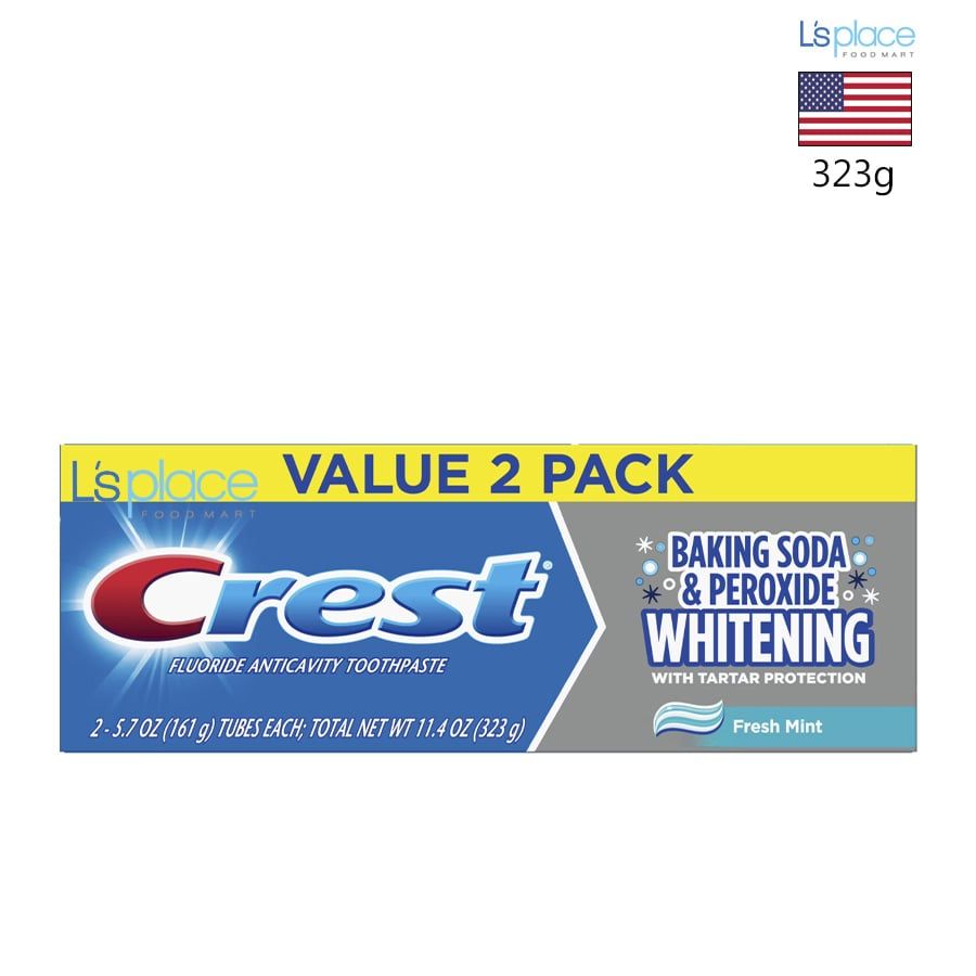 Crest Kem đánh răng Baking Soda & Peroxide Whitening set 2 tuýp