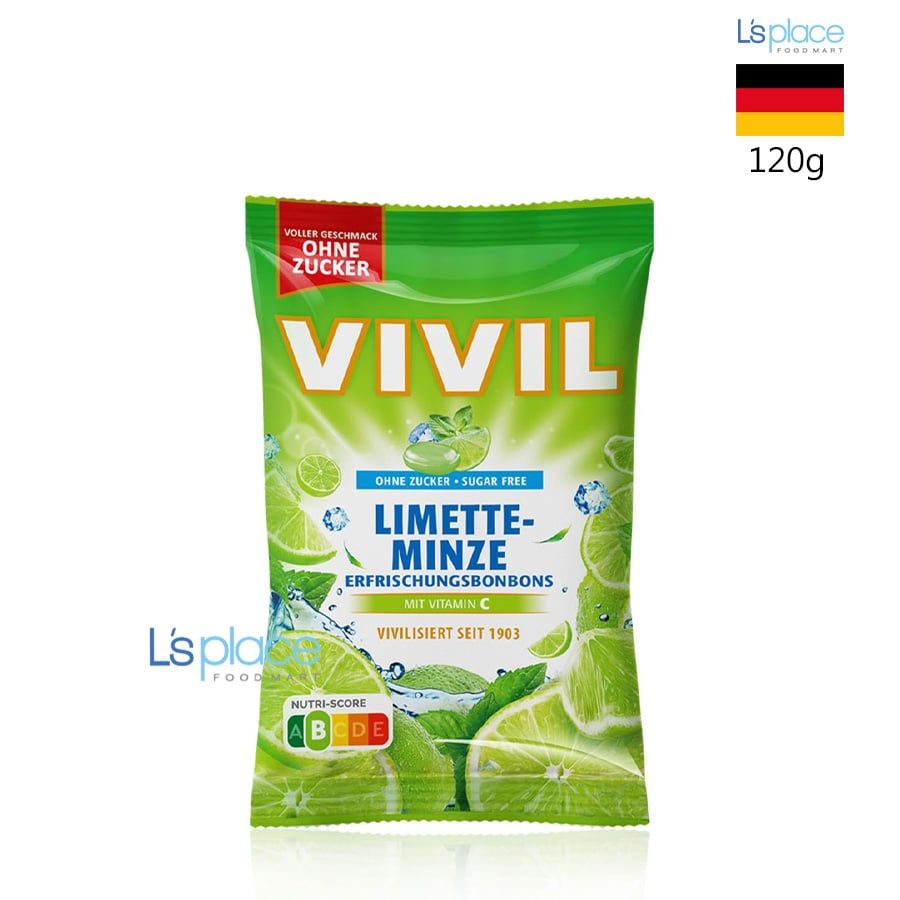 Vivil Kẹo không đường vị chanh bạc hà